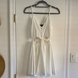 Lulu's White Cutout Mini Dress